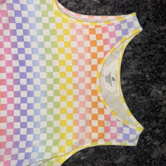 Colorful Checkered Kids Dress - Picture 3 of 3